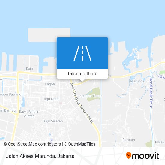 Jalan Akses Marunda map