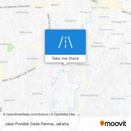 Jalan Pondok Gede Permai map
