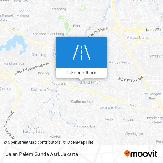 Jalan Palem Ganda Asri map