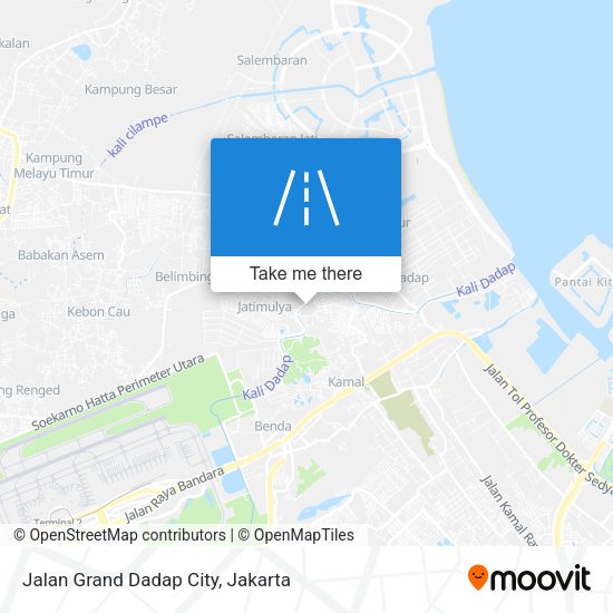 Jalan Grand Dadap City map