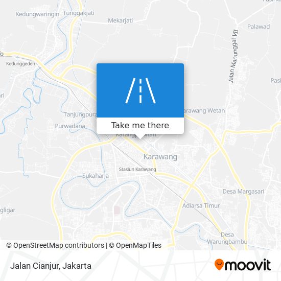 Jalan Cianjur map