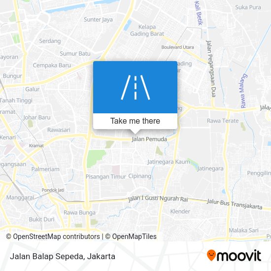 Jalan Balap Sepeda map