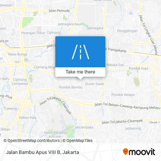 Jalan Bambu Apus VIII B map