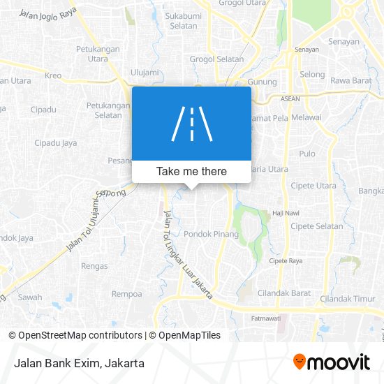 Jalan Bank Exim map