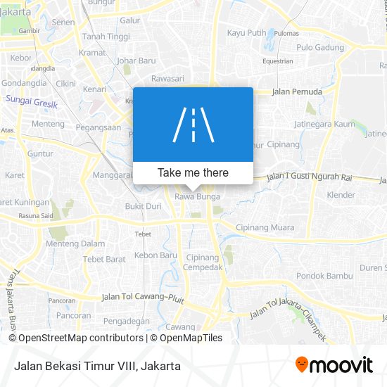 Jalan Bekasi Timur VIII map