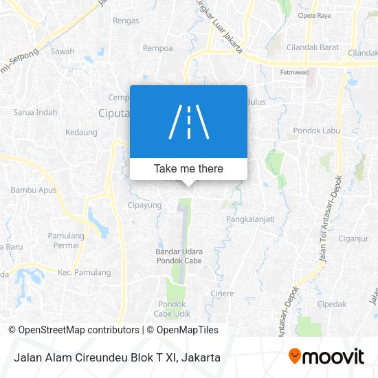 Jalan Alam Cireundeu Blok T XI map