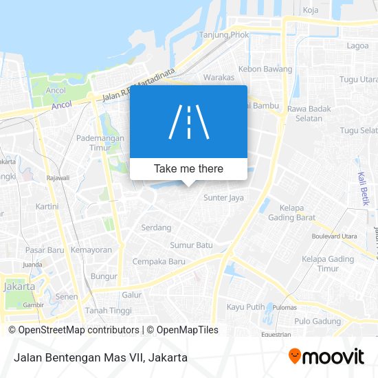 Jalan Bentengan Mas VII map