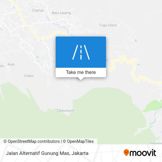 Jalan Alternatif Gunung Mas map