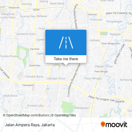 Jalan Ampera Raya map