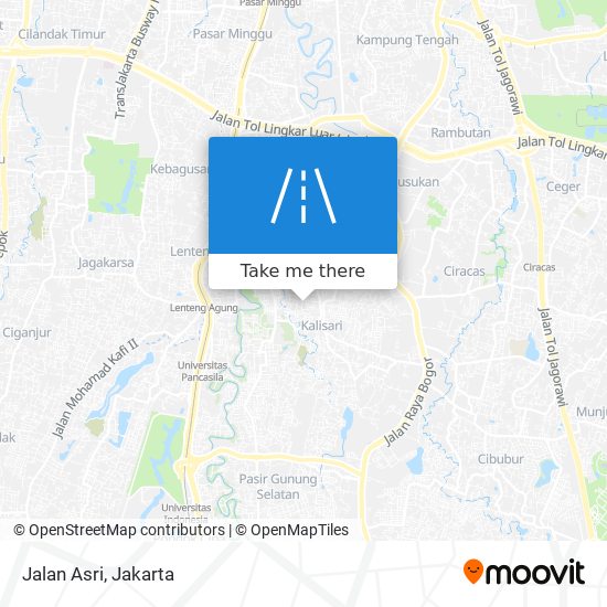 Jalan Asri map