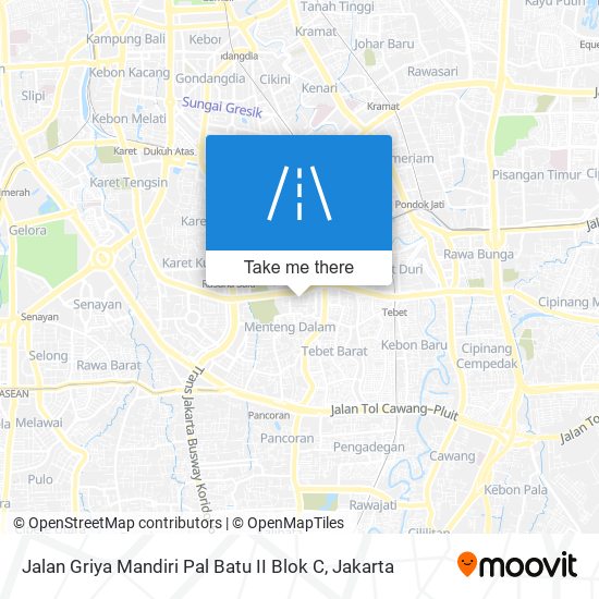 Jalan Griya Mandiri Pal Batu II Blok C map