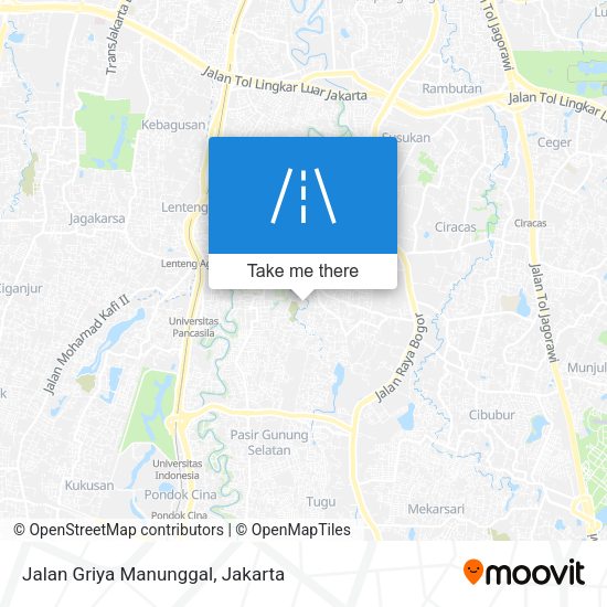 Jalan Griya Manunggal map