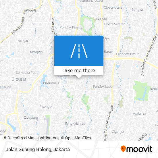 Jalan Gunung Balong map