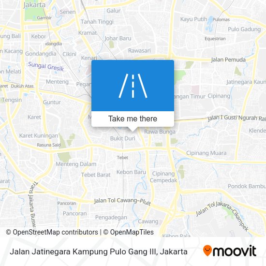 Jalan Jatinegara Kampung Pulo Gang III map
