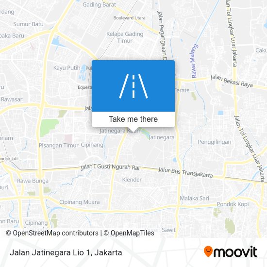 Jalan Jatinegara Lio 1 map