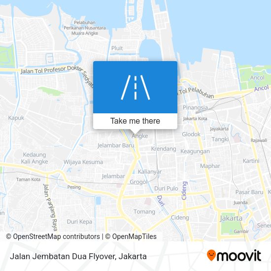 Jalan Jembatan Dua Flyover map
