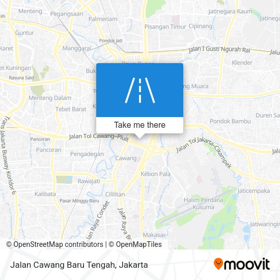 Jalan Cawang Baru Tengah map