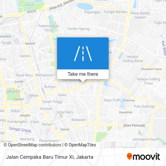 Jalan Cempaka Baru Timur XI map