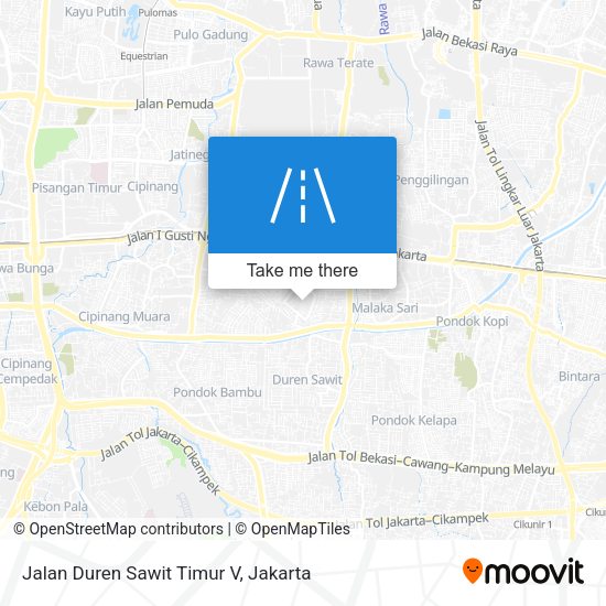 Jalan Duren Sawit Timur V map