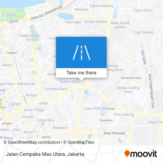 Jalan Cempaka Mas Utara map