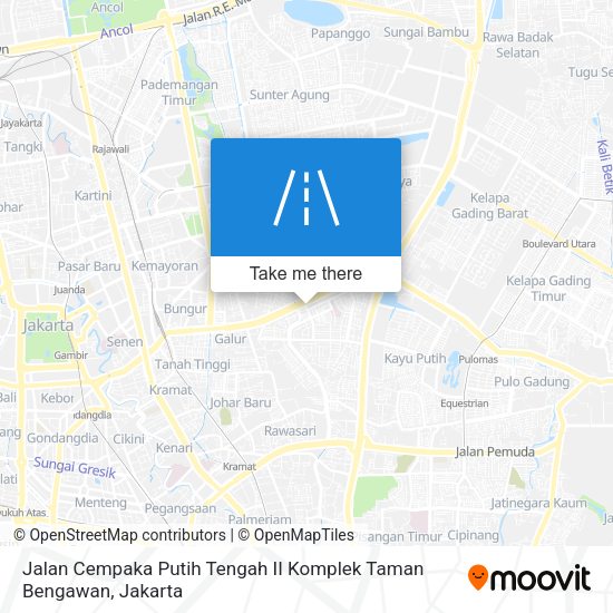 Jalan Cempaka Putih Tengah II Komplek Taman Bengawan map