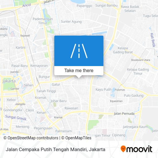 Jalan Cempaka Putih Tengah Mandiri map