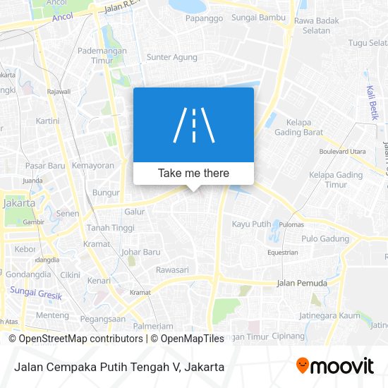 Jalan Cempaka Putih Tengah V map