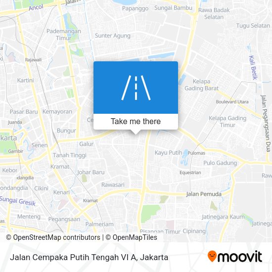 Jalan Cempaka Putih Tengah VI A map