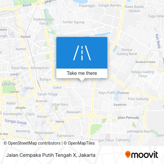 Jalan Cempaka Putih Tengah X map