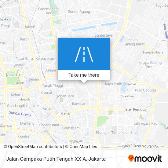 Jalan Cempaka Putih Tengah XX A map