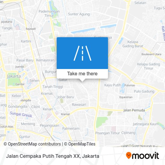 Jalan Cempaka Putih Tengah XX map
