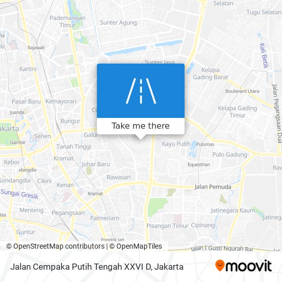 Jalan Cempaka Putih Tengah XXVI D map