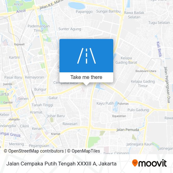 Jalan Cempaka Putih Tengah XXXIII A map