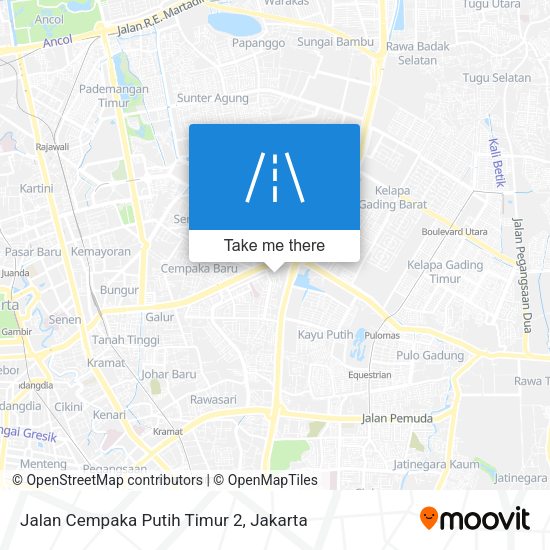 Jalan Cempaka Putih Timur 2 map