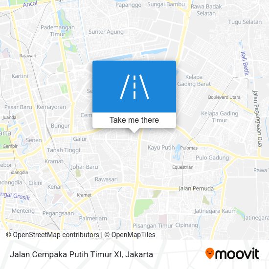 Jalan Cempaka Putih Timur XI map