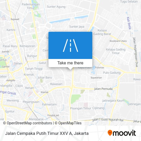 Jalan Cempaka Putih Timur XXV A map