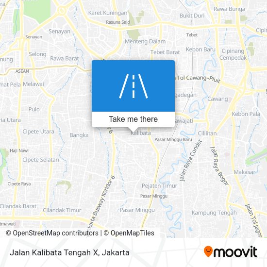 Jalan Kalibata Tengah X map