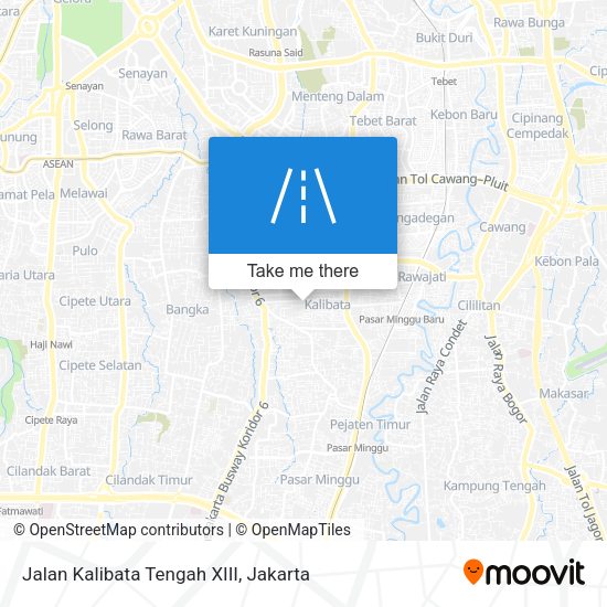 Jalan Kalibata Tengah XIII map