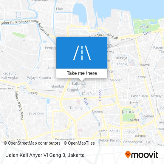 Jalan Kali Anyar VI Gang 3 map