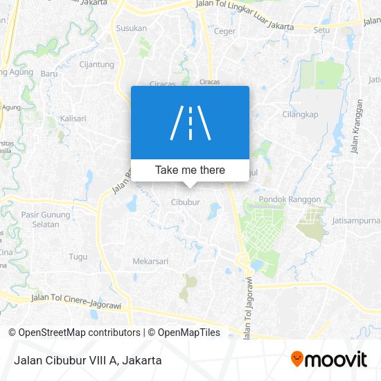 Jalan Cibubur VIII A map