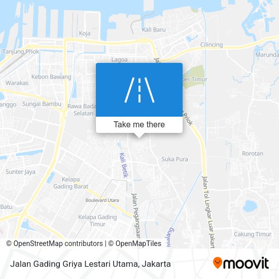 Jalan Gading Griya Lestari Utama map