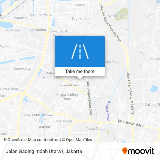 Jalan Gading Indah Utara I map