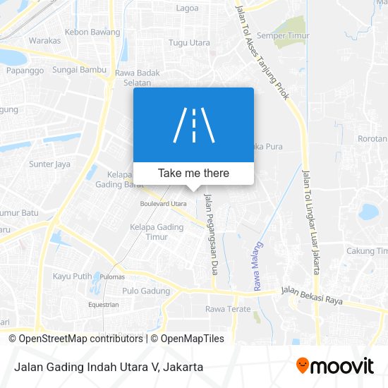Jalan Gading Indah Utara V map