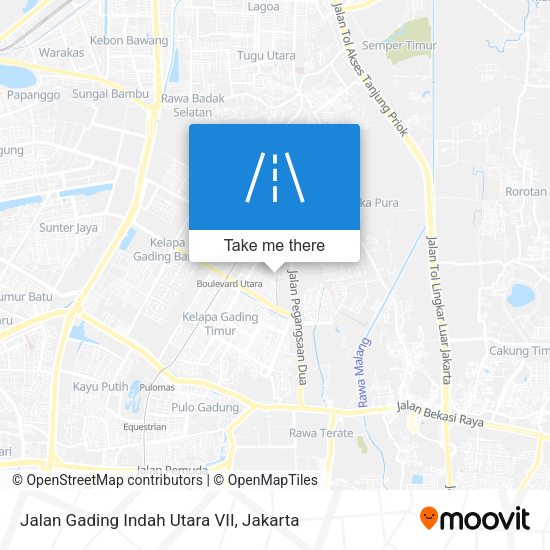 Jalan Gading Indah Utara VII map
