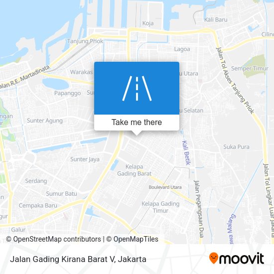 Jalan Gading Kirana Barat V map