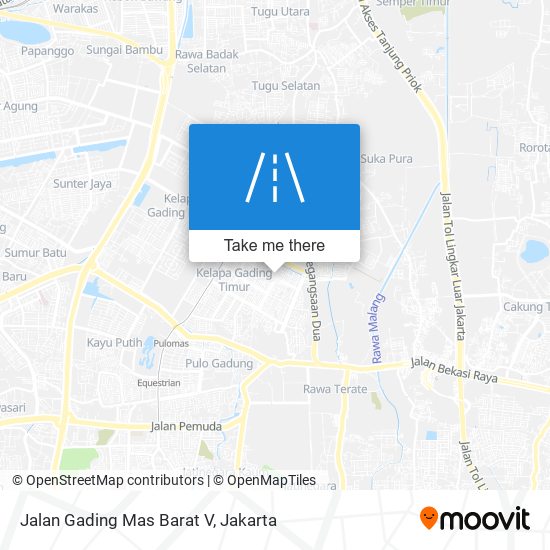 Jalan Gading Mas Barat V map