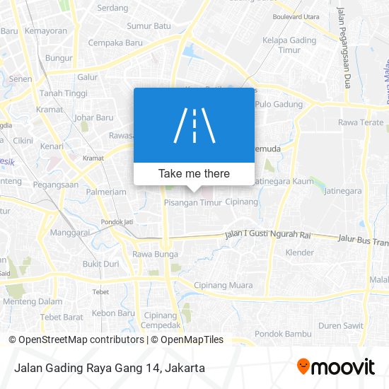 Jalan Gading Raya Gang 14 map