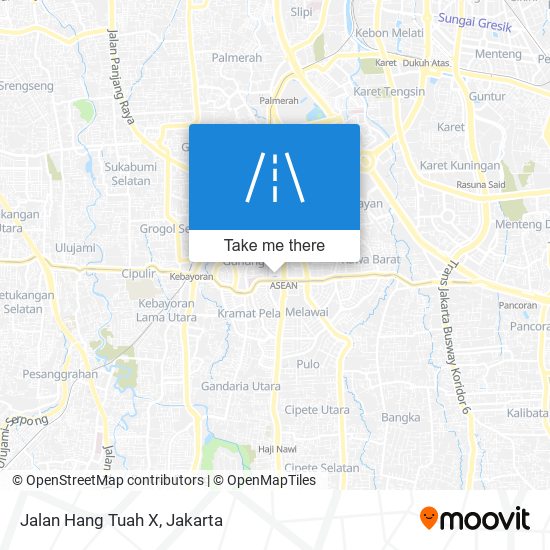 Jalan Hang Tuah X map