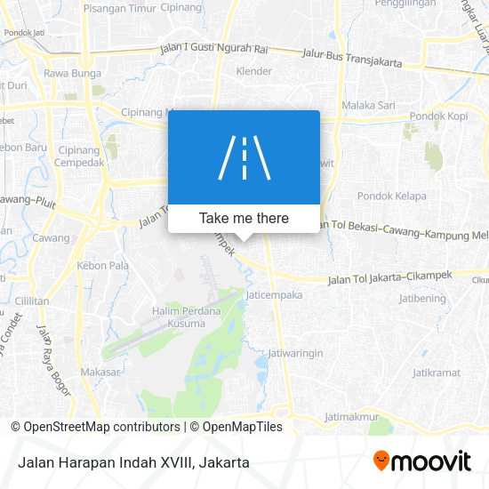 Jalan Harapan Indah XVIII map