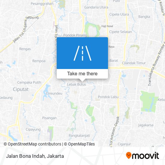 Jalan Bona Indah map